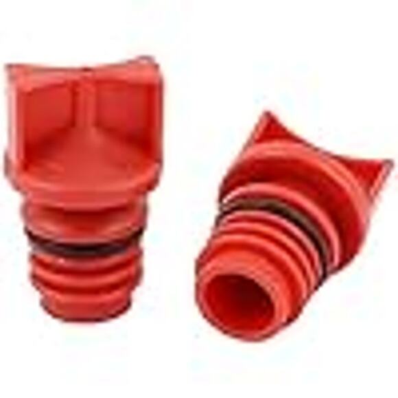 uxcell Air Compressor Oil Plugs 18mm Male Thread 2 Pcs Red - Picture 1 of 3